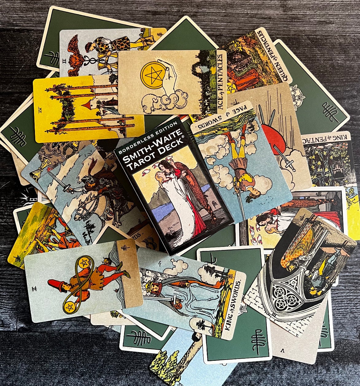 Tarot Deck Borderless Rider Waite Vintage USA Shop | www.oceanproperty ...