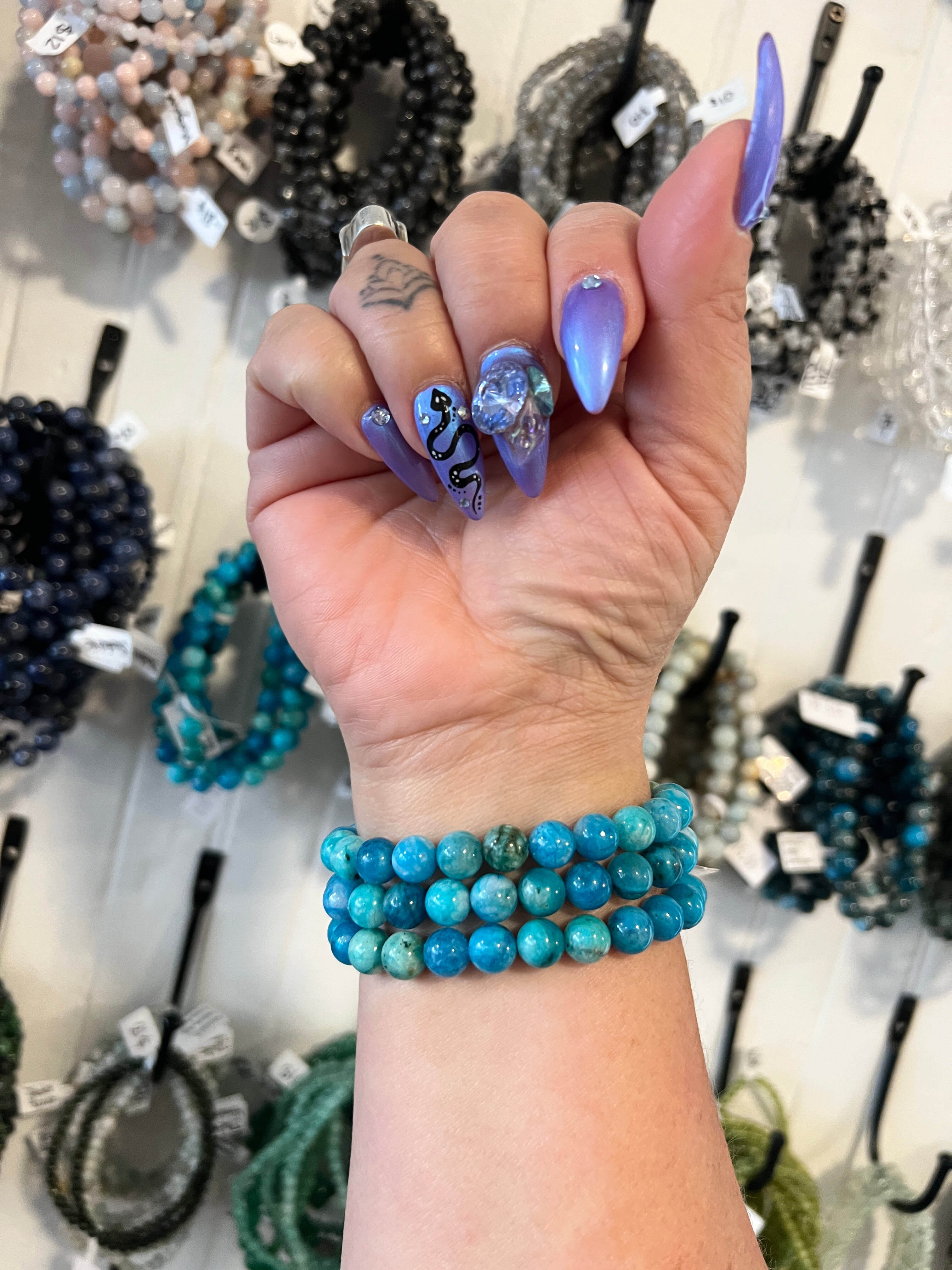 HEMIMORPHITE Bracelet-5mm Grade A Genuine Hemimorphite-gemstone Bracelet-crystal  Bracelet-light Blue Gemstone Bead-natural Hemimorphite - Etsy
