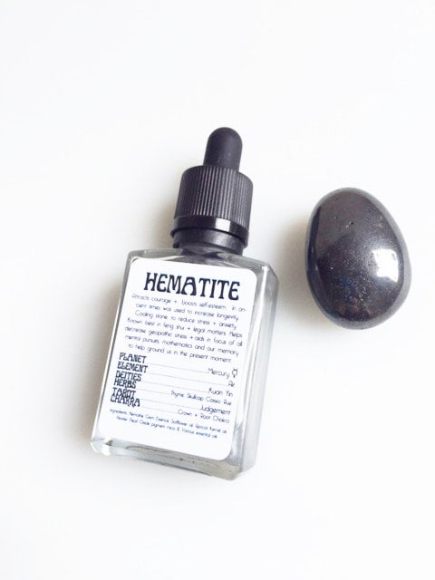 Hematite Gem Essence Ritual Oil — Moon Nectar Apothecary