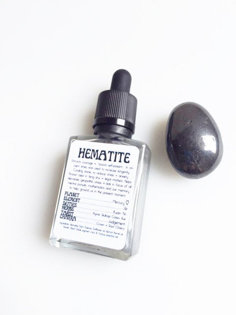 Hematite Gem Essence Ritual Oil – Open Eye Crystals